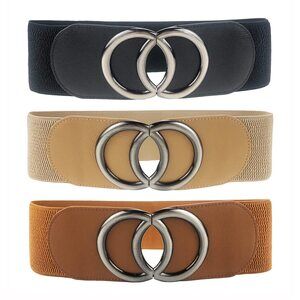 7162 Women's Elastic Wide Stretchy Waist Cinch Belt Waistband For Dresses